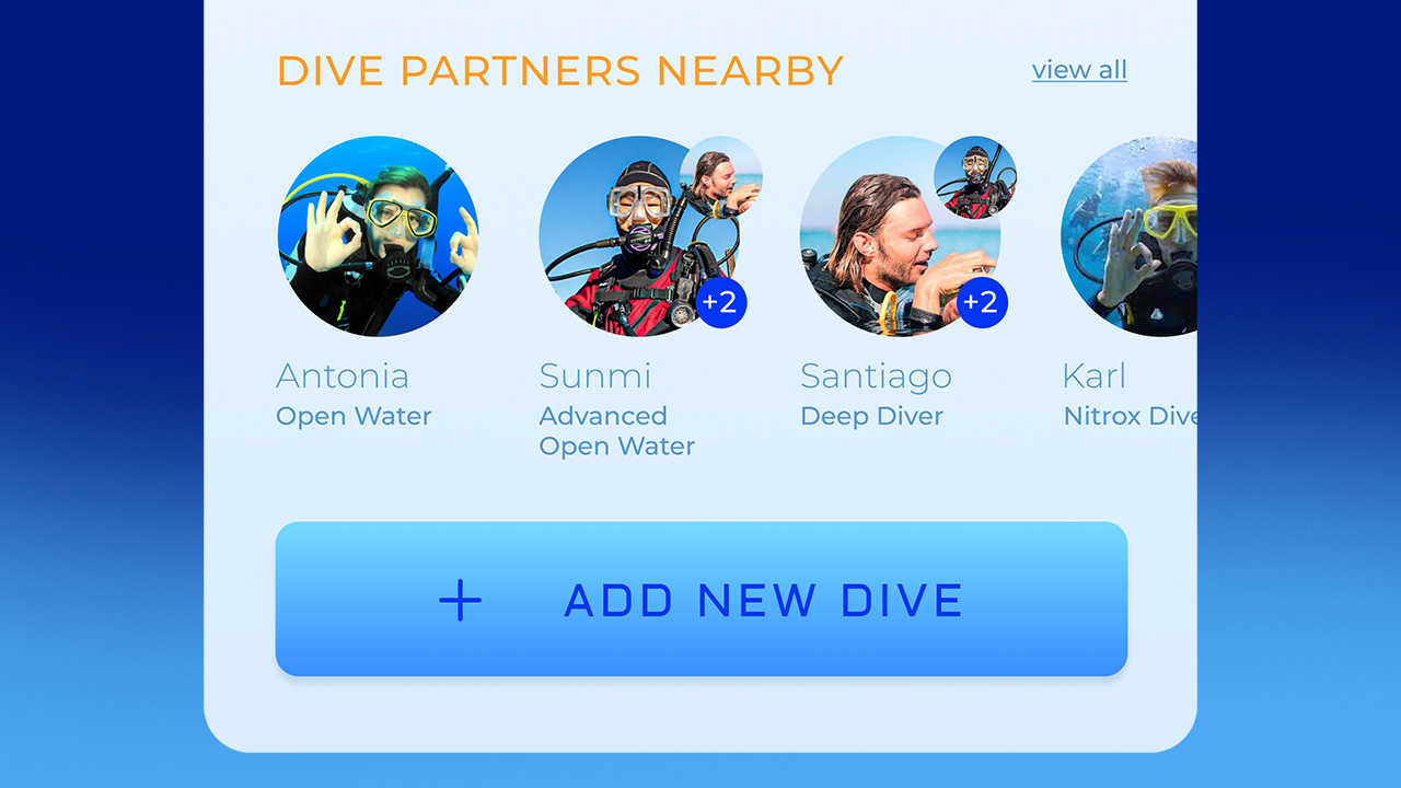 UIUX para aplicación de buceo