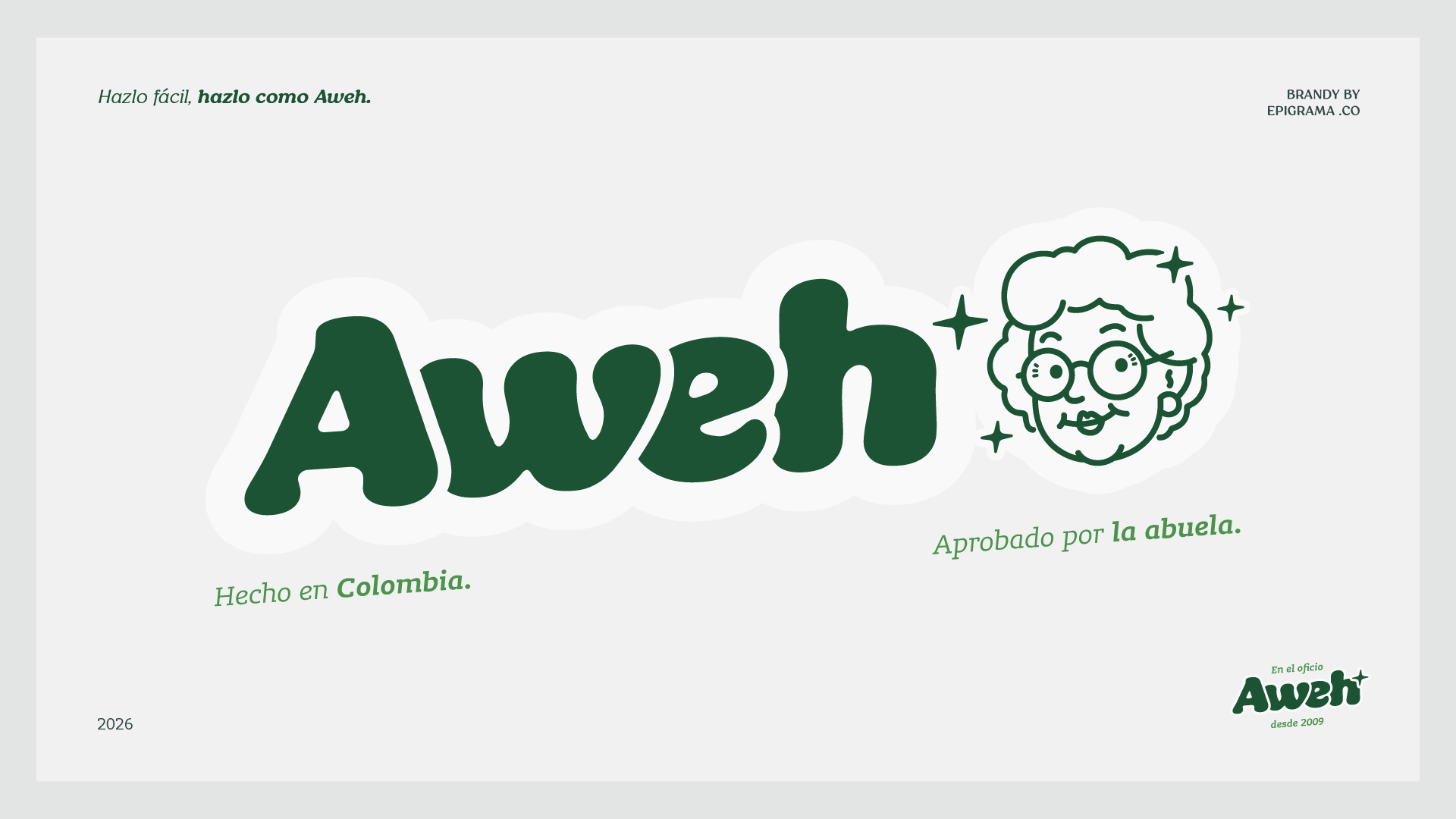Logo diseño de marca, branding de marca sostenible Aweh