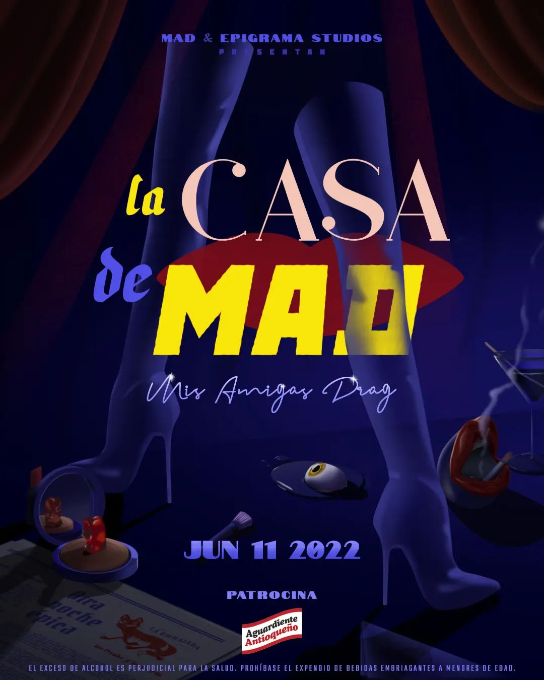 Flyer de La Casa de Mis Amigas Drag