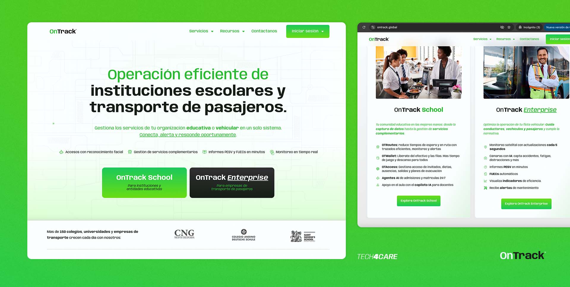 Diseño y desarrollo web OnTrack Global