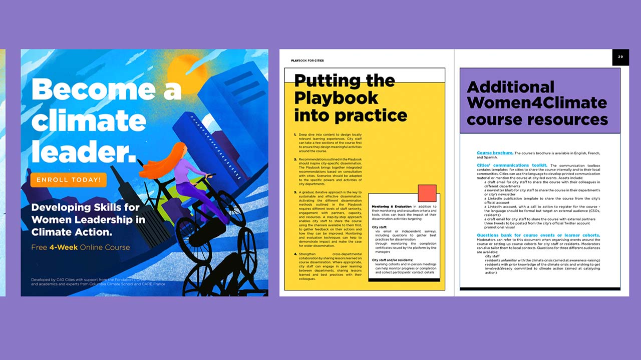 Diseño editorial Playbook Women4Climate por Epigrama Studios