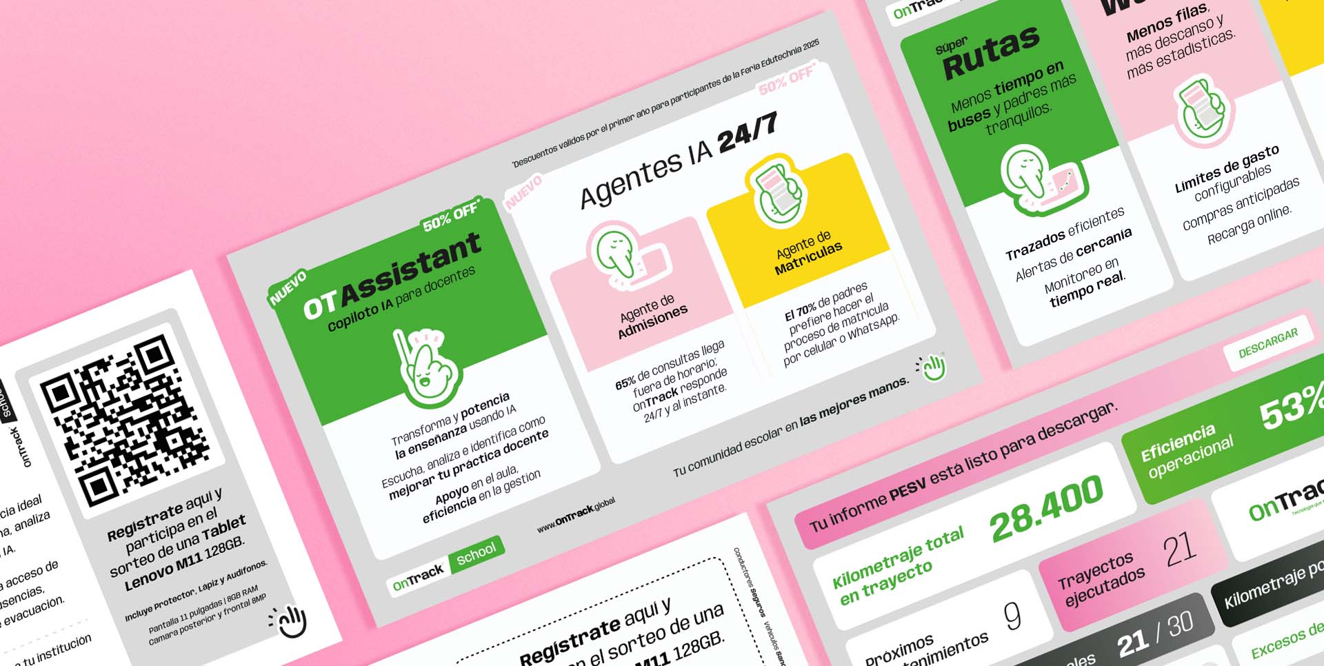 Diseño de Postales OnTrack por Epigrama Studios