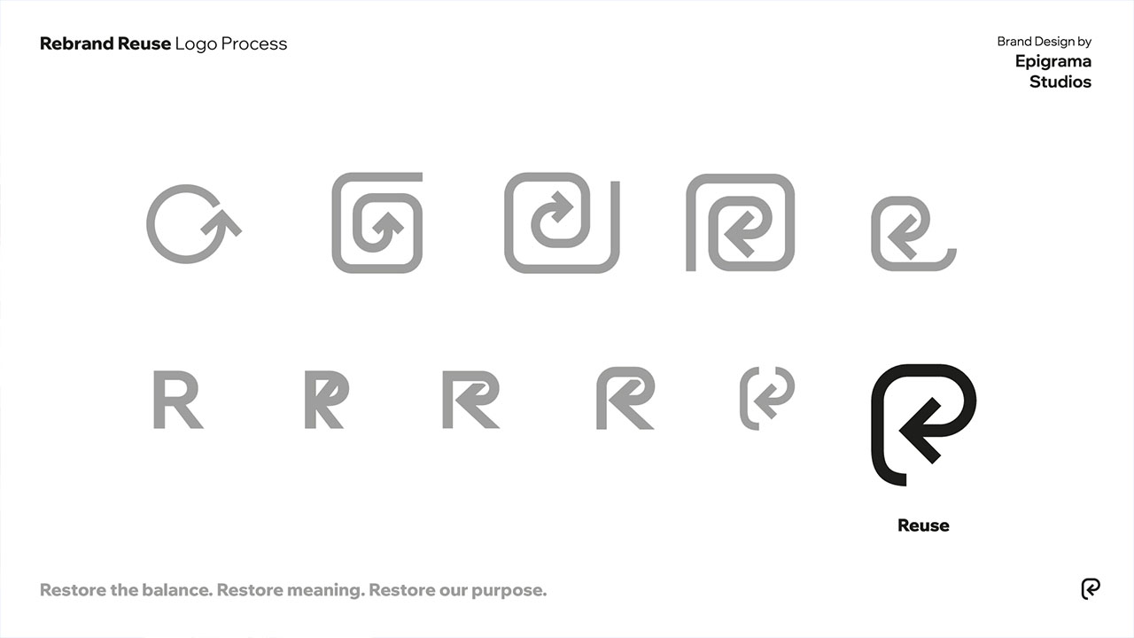 Proceso desarrollo del icono global de reuso por Epigrama Studios