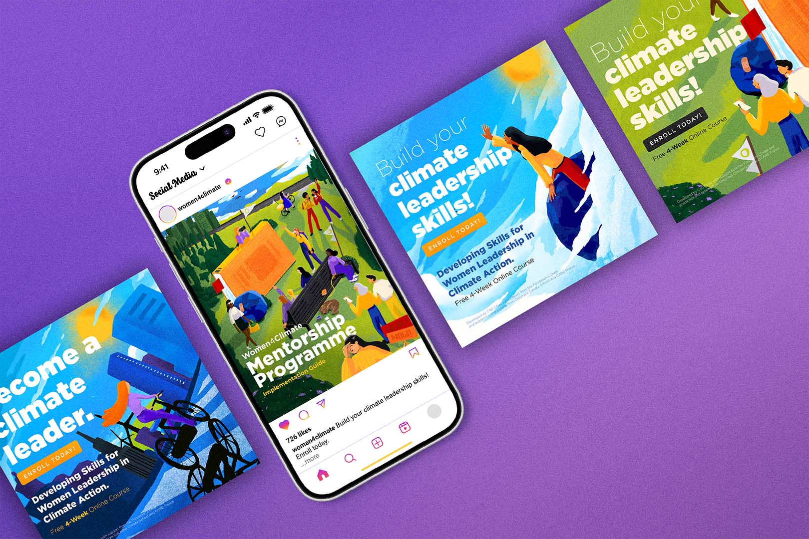 Publicaciones para redes sociales de C40 por Epigrama Studios